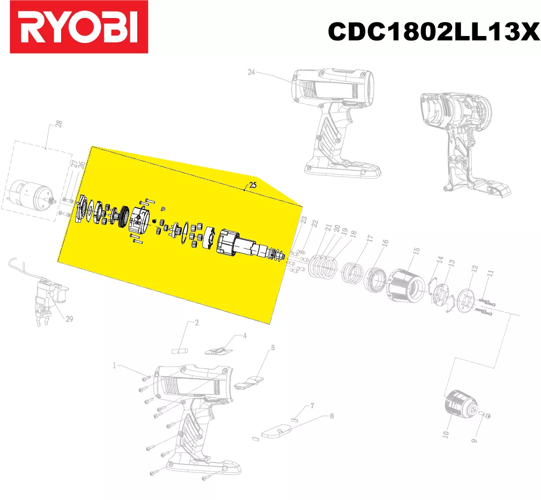 Engrenage réf. 5131019475 Ryobi